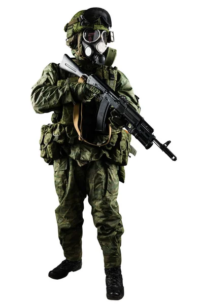 Männchen Russischer Mechanisierter Infanterie Uniform Isoliert Mit Clipping Pfad Auf — Stockfoto