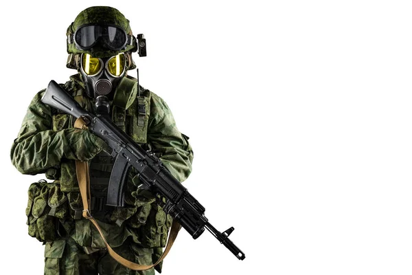 Männchen Russischer Mechanisierter Infanterie Uniform Isoliert Mit Clipping Pfad Auf — Stockfoto