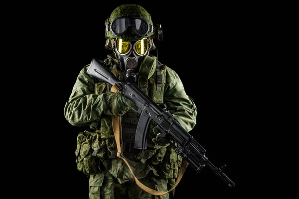 Männchen Russischer Mechanisierter Infanterie Uniform Isoliert Mit Clipping Pfad Auf — Stockfoto