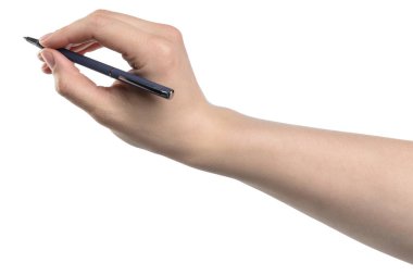 Kalemli erkek el çizim için hazır, beyaz arkaplanda kırpma yolu ile izole edilmiş