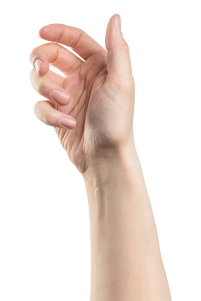 Чоловічий Знак Руки Ізольований Відсічним Контуром Білому Тлі — стокове фото