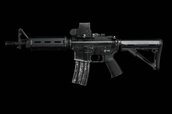 Special Forces Rifle Isolated Black Background — Stock Photo, Image