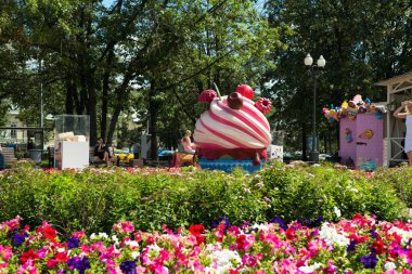 MOSCOW, RUSSIA - Temmuz 06, 2016 Dondurma Festivali 2016 Moskova 'nın merkezinde
