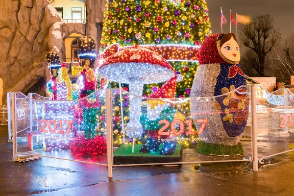 Moscow Rússia Dezembro 2016 Árvore Natal — Fotografia de Stock