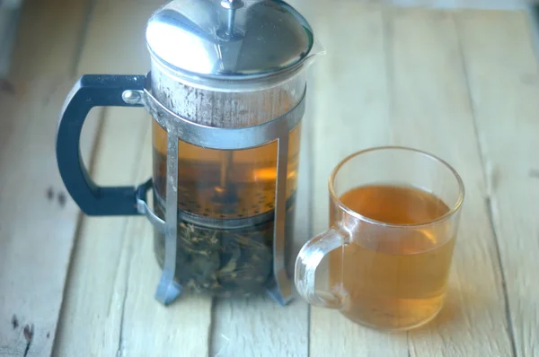 Зеленый травяной чай — стоковое фото