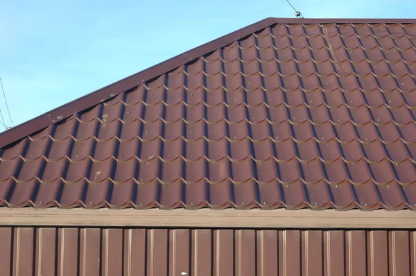 Metal roof with the sky — Stock Photo, Image