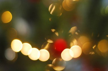 Bulanık arka plan: yeni yıl veya Noel bokeh.