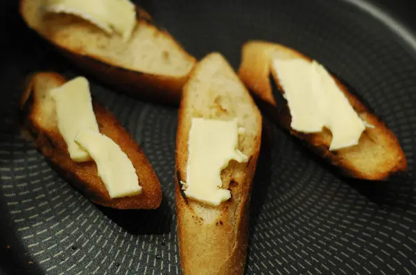 Processo Preparazione Una Cena Festiva Piatti Porzione Panini Insalate — Foto Stock