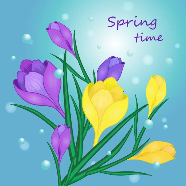 Wiosną czas kwiat-01 — Wektor stockowy