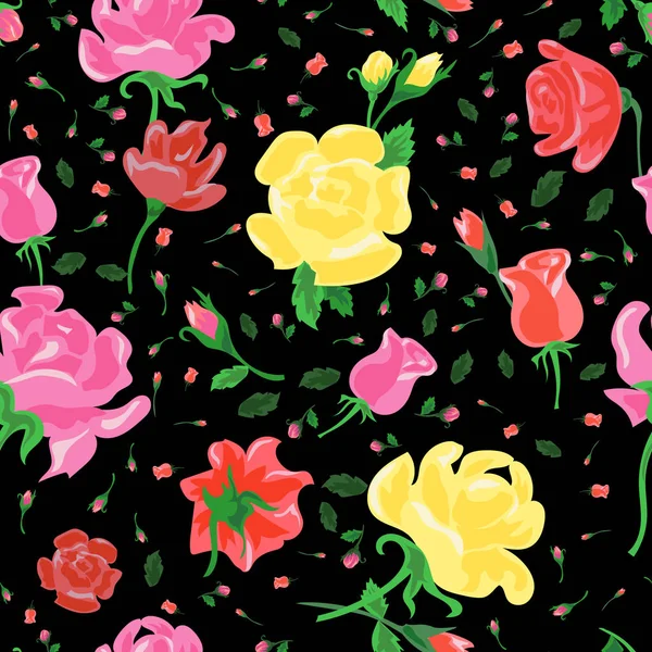 Roze abstracte bloemen 4-01 — Stockvector