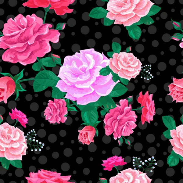Fond de Roses et Cercles 2-01 — Image vectorielle