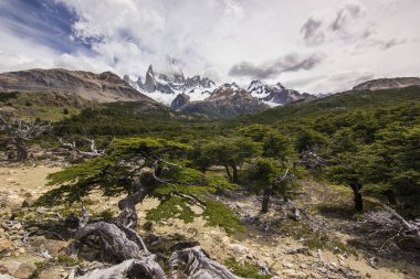 Petagonya fitz roy mountain yakınındaki viewpont