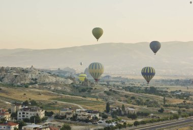 Hava baloons gündoğumu, Kapadokya, Türkiye
