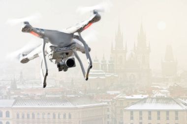 uçan uçak - hava kirliliği kontrolü, Prague, Çek Cumhuriyeti