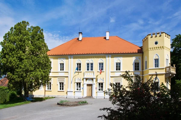 Castillo neogótico de 1650, ciudad Petrovice, región central de Bohemia, República Checa —  Fotos de Stock