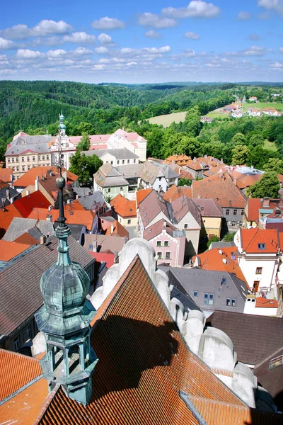 Czech Republic Tabor Oct 2012 Panorama Historical Tabor City South — Stock Photo, Image