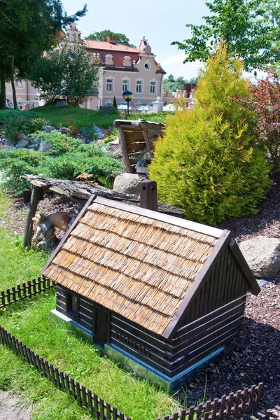 1877 Berchtold kaleden ve park ile modeli Minyatürler çek tarihi yerler, Benice, Vidovice Köyü, Çek Cumhuriyeti. — Stok fotoğraf