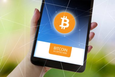 sanal para Bitcoin cryptocurrency - Bitcoins burada kabul
