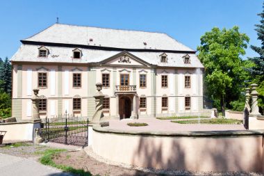 Çek Cumhuriyeti, Potstejn - 4 Mayıs 2016: Barok chateau Potstejn üzerinden 1746-1755, East Bohemia, Çek Cumhuriyeti. 