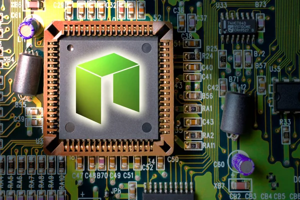 Sanal cryptocurrency ve blockchain - mali para - teknoloji ve internet kurulu araştırma devre ve Neo sikke