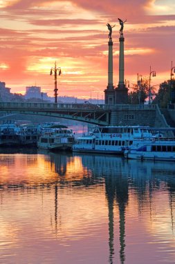  nehir Amerikanlar dolgu, Prag (Unesco), Çek Cumhuriyeti sabah sunrise yaz