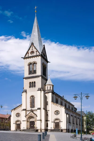 República Checa Kladno Septiembre 2015 Iglesia Asunción Virgen María Centro —  Fotos de Stock