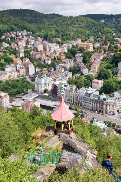 Karlovy Vary Czech Republic Jul 2017 Aerial View Spa Town — Stock Photo, Image