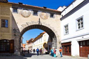 Gate, Cesky Krumlov town (Unesco), Güney Bohemya, Çek Cumhuriyeti, Avrupa