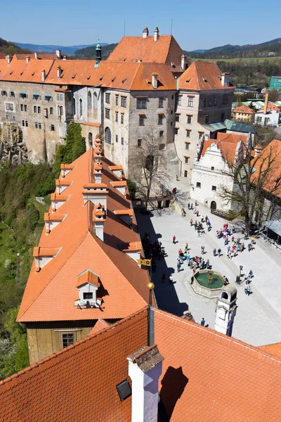 Cesky Krumlov város (Unesco), Dél-Csehország, Cseh Köztársaság, Európa — Stock Fotó