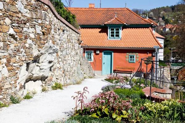 Egon Schiele house, Cesky Krumlov town (UNESCO), South Bohemia, Czech republic, Europe — Stock Photo, Image