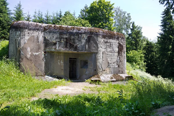 Museo militare, L'area delle fortificazioni cecoslovacche, bunker Lichkov - Mladkov vicino alla città di Kraliky, Repubblica Ceca — Foto Stock