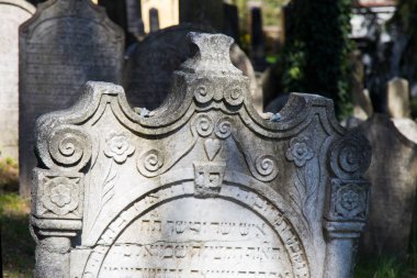 Yahudi mezarlığı, Trebic kasabası (Unesco, Orta Avrupa 'daki en eski Yahudi yerleşimi), Moravya, Çek Cumhuriyeti, Avrupa