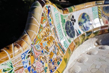 Guell Park, Barselona, Katalanya, İspanya. Unesco tarafından korunuyor.