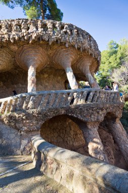 Guell Park, Barselona, Katalanya, İspanya. Unesco tarafından korunuyor.