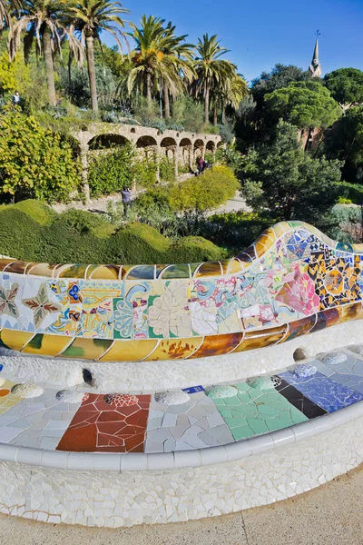 Guell park, Barcelona, Catalania, Spain. Protected by UNESCO — Stock Photo, Image