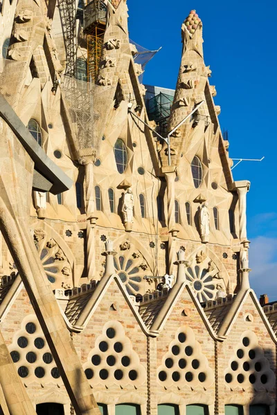 Basilica della Sagrada Famlia, UNESCO, Barcellona, Spagna. Opera di Antoni Gaudi — Foto Stock