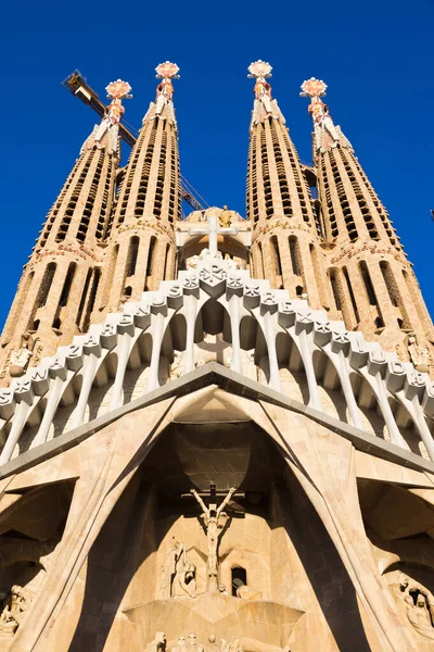 Basilica della Sagrada Famlia, UNESCO, Barcellona, Spagna. Opera di Antoni Gaudi — Foto Stock