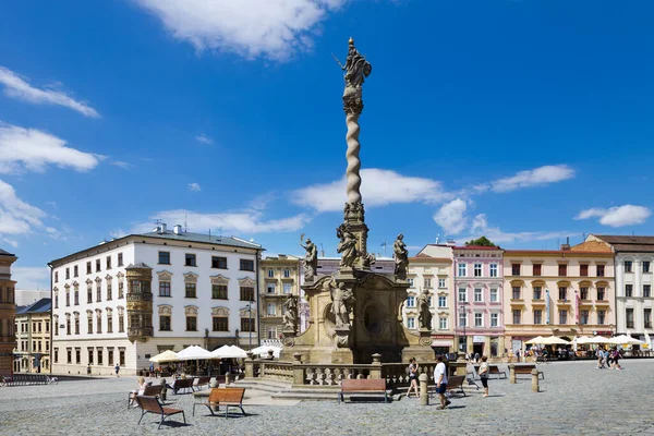 捷克共和国莫拉维亚Olomouc下广场Marian列 — 图库照片