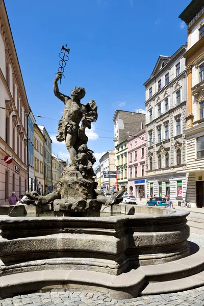 Merkur Fontän 1727 Barockstil Stad Olomouc Mähren Tjeckien — Stockfoto