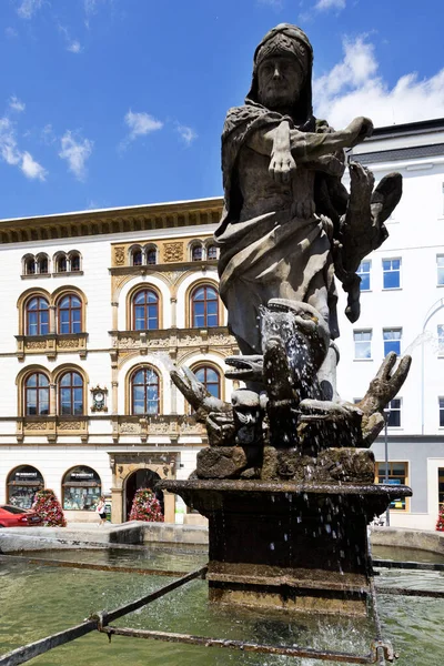 Fontein Van Hercules 1688 Paleis Edelmann Renaissance Bovenplein Olomouc Tsjechië — Stockfoto