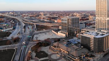 Milwaukee, Amerika Birleşik Devletleri - 26 Nisan 2018: Hava kenti Amerikan bir