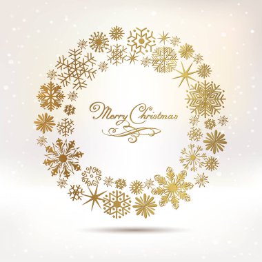 Vektör kar taneleri kümesi. Noel hat evlenmek