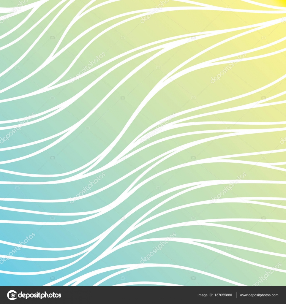 Fondo mare colore mano disegno dell onda di vettore Mare astratto blu —