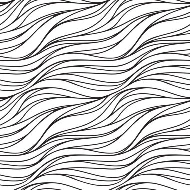 Hatları ile sorunsuz kumaş deseni. Soyut tek renkli dalga nat
