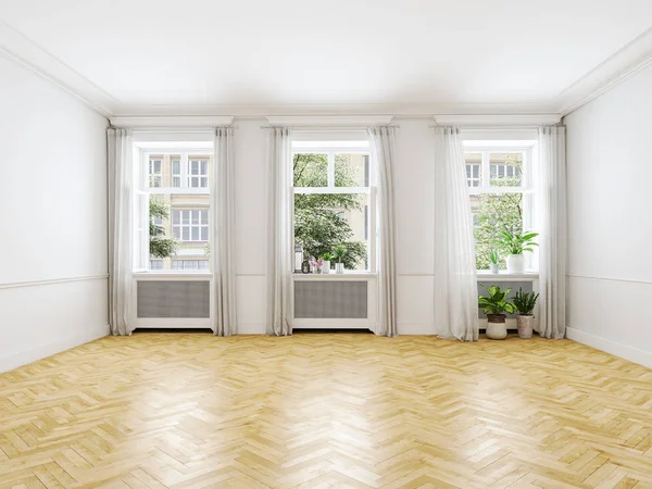 Apartamento loft vacío. renderizado 3d — Foto de Stock