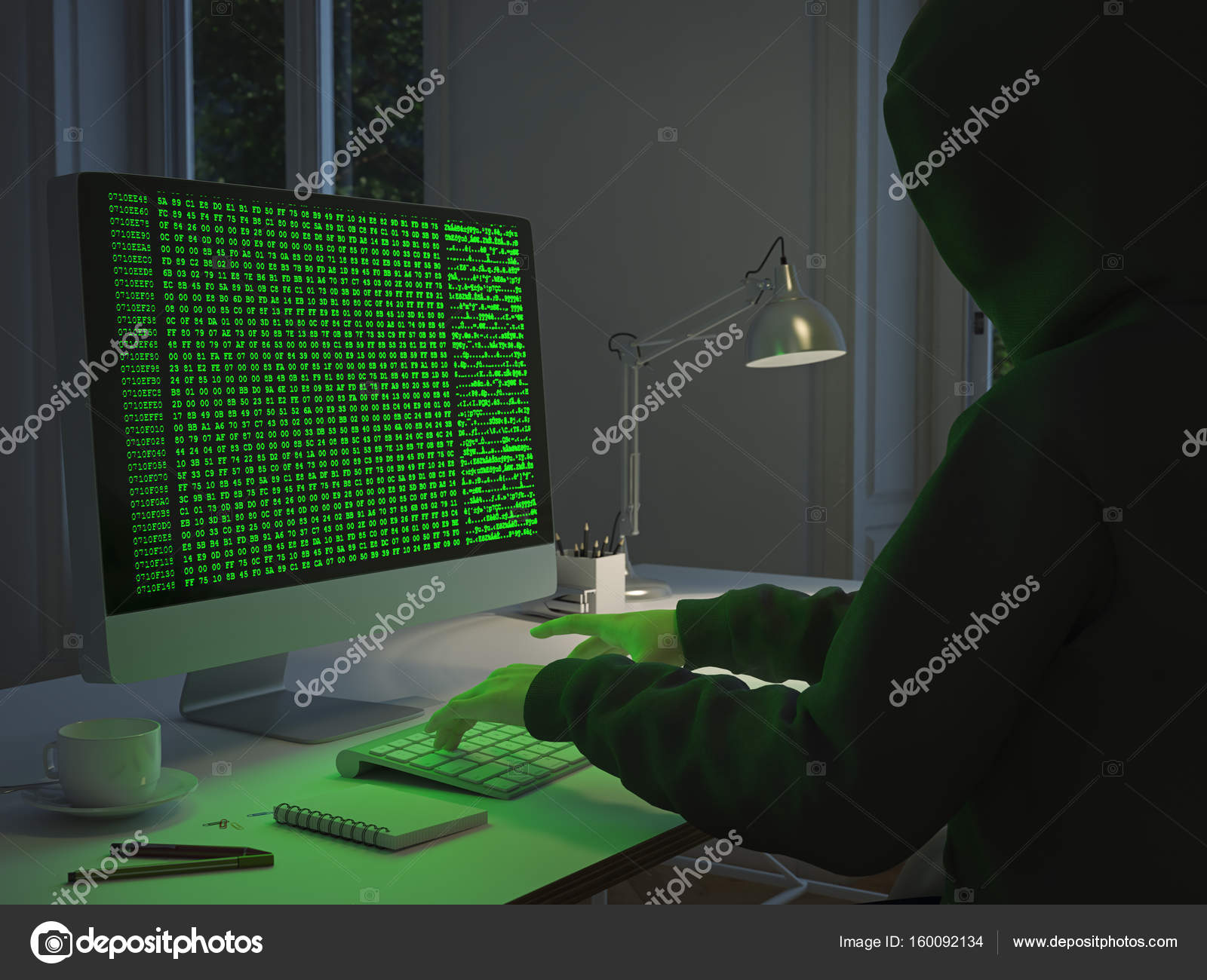 Hacker robar datos de PC. renderizado 3d — Foto de stock ...