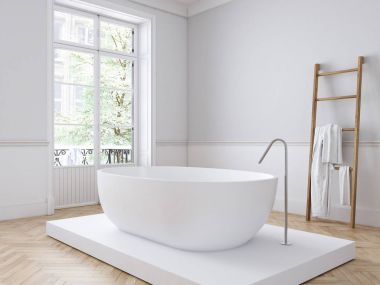 Klasik lüks banyo. 3D render