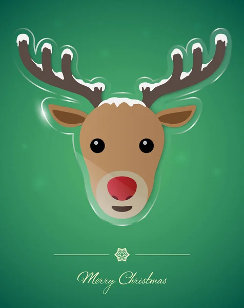 Şeffaf cam üzerinde Ren geyiği