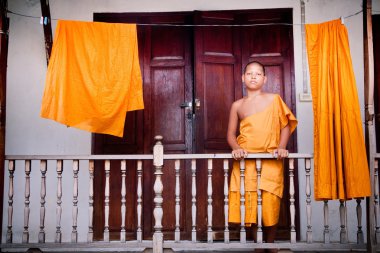 Bangkok, Tayland - 04 Ağustos 2013 : Tanımlanamayan Acemi Buddh
