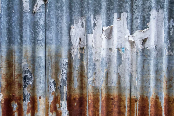 Placa de hierro vieja y oxidada galvanise en las texturas de la casa y el color f — Foto de Stock